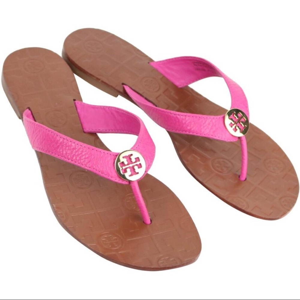 Tory Burch Thora Pebbled Leather Sandals size 9